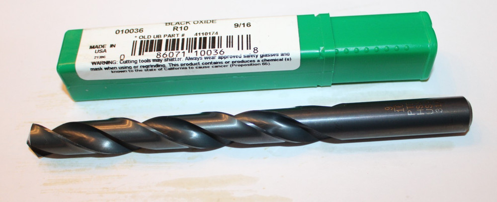 PRECISION TWIST DRILL 010036 9/16 HSS JOBBER DRILL BIT 6 7/8&Prime;L &ndash; QTY OF 1 &ndash; NEW