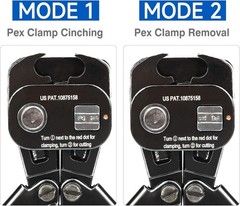 PEX Clamp Tool Kit for 3/8-in, 1/2-in, 3/4-in, 1-in PEX Clamp Cinch & Removal, c
