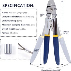 Crimping Tool for Wire Rope &ndash; Swager & Crimper for Fishing Lines and Aluminum Sl