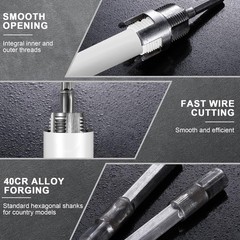 Otoolling Pipe Thread Cutting Tool Integrated Internal & 2 Sizes, Silver