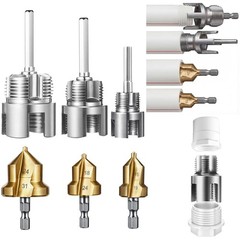 Dual Function Pipe Threading & Reaming Tool Kit for PVC &ndash; 3 Set (1/2&rdquo;, 3/4&rdquo;, 1&rdquo;)