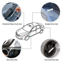 2-in-1 Drain Cleaning Kit &ndash; Flexible Stainless Steel Brush & Spring Auger, 240&Prime;