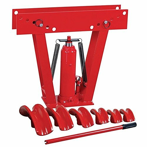 12 Ton Pipe Bender Manual Hydraulic Piping Bending Exhaust Tube Fabric w/6 Dies