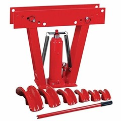 12 Ton Pipe Bender Manual Hydraulic Piping Bending Exhaust Tube Fabric w/6 Dies
