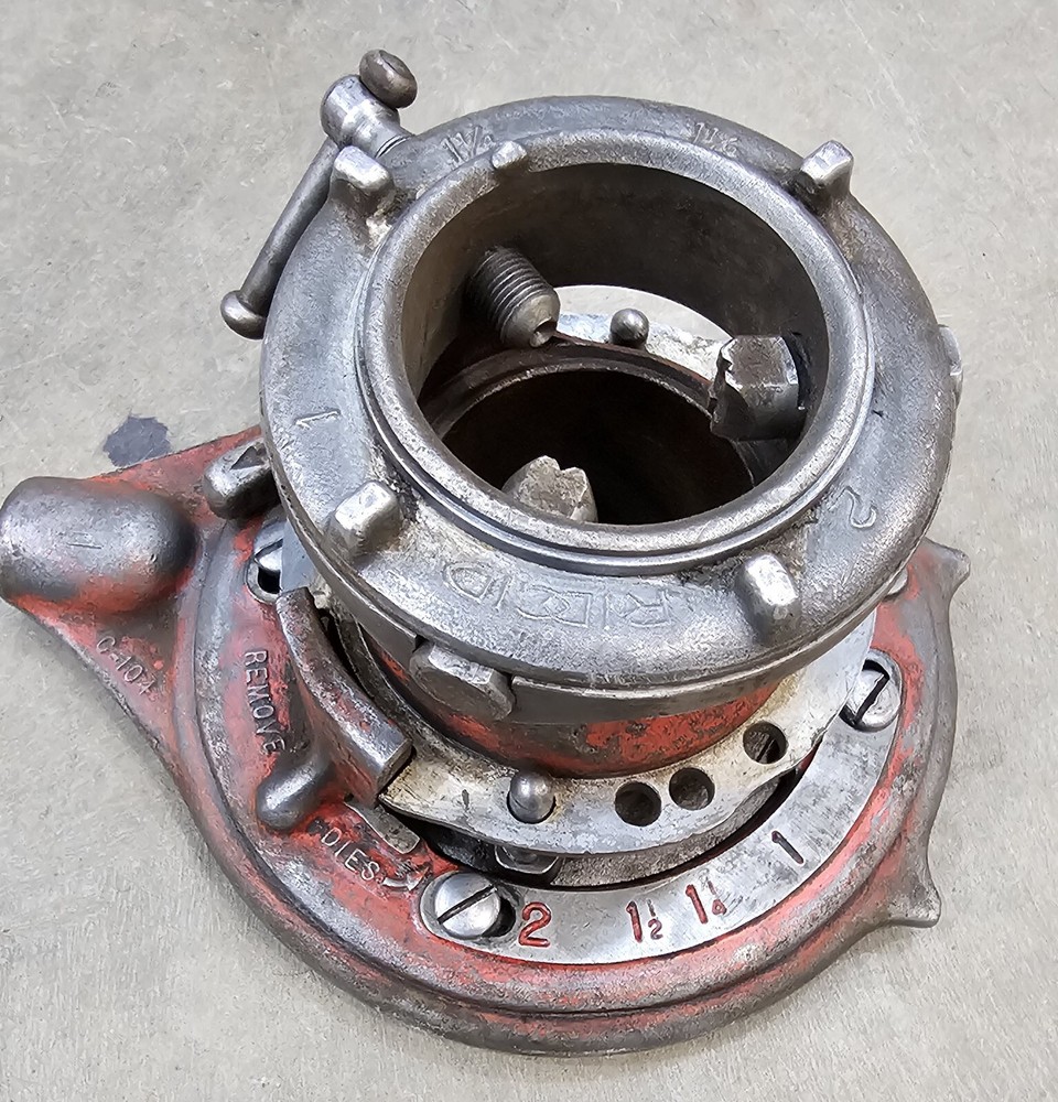 RIDGID C-148-1 No 65-R Manual Receding Universal Pipe Threader 1&Prime; to 2&Prime; Capacity