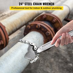 Uimoso 24-Inch Heavy-Duty Pipe Chain Wrench with 6.7-Inch Chain