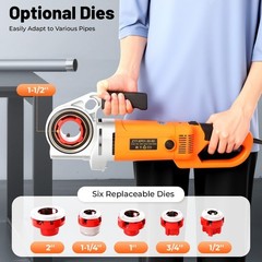 1/2&Prime;-2&Prime; Electric Pipe Threader w/ 6 Dies -Efficient Pipe Threading Machine 2300W