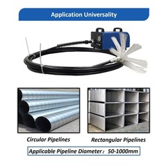 110V Portable Ventilation Duct Cleaning Machine Dia.50-1000mm/1.97-39.37 in