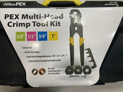 Apollo PEX Crimp Tool Kit w/ Case Cutter Go No-Go Gauge Multi Size Set NEW