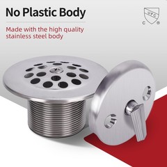 PRIMSOPH Trip Lever Overflow Faceplate Tub Drain Trim Kit with Brushed Nickel