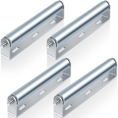 Therwen 4 Sets 1.5&rdquo; Diameter Conveyor Rollers with Stands 10&rdquo; silver
