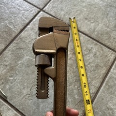 Ampco W-212 Non Sparking Aluminum Bronze Adjustable 14&Prime; Pipe Wrench SPARK PROOF