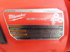 Milwaukee AIRSNAKE M12 Drain Cleaning Air Gun Kit 2572B-21 Attachments/Battery