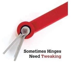Hinge Tweaker Red Standard Weight Size for .134 Gauge Commercial Door Hinge Adju