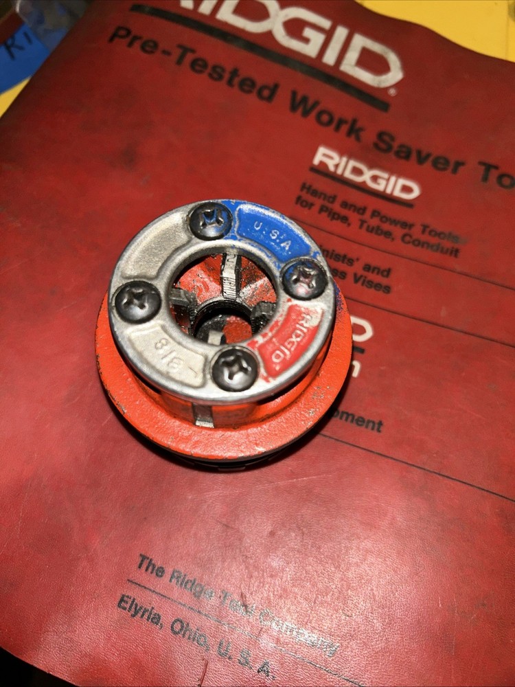 Ridgid 37210 111-R 3/8&rdquo; Ratchet Pipe Threader Die Head Great Shape