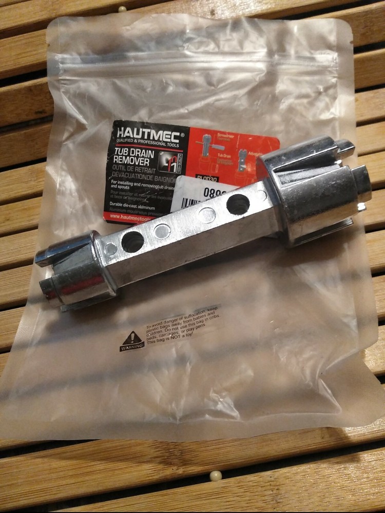 HAUTMEC Tub Drain Remover Wrench PL0030, New. Shipped with USPS First Class.