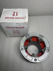 Toledo No 12 Die Head Set With Dies 2&Prime;, 1&Prime;, 3/4, 1/2&Prime;, 3/8&Prime;, 1/4&Prime;, 1/8&Prime; **AS IS*