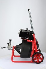 NEW 75 FT x 3/8 Inch Drain Cleaner Machine Auger Cleaning Auto Feed with Wheels