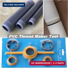 6Pcs PVC Thread Maker Tool Pipe Threader Plumbing Tool Kit Plastic Pipe Round Di