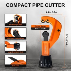 18&Prime;11/4 O.d. Tubing Cutter Professional Metal Pipe Cutting Tool Compact Tube Cu