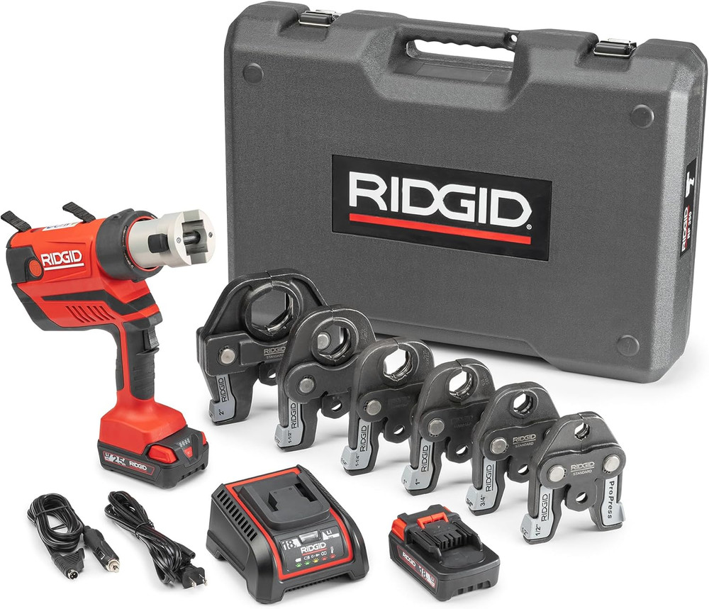 67053 RP 350 Propress 8-Piece Pressing Tool Kit with 18-Volt Battery, Charger, 4