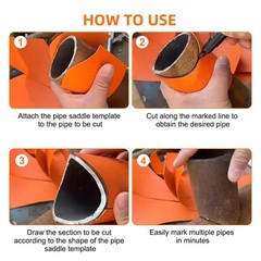 10 Pcs Pipe Saddle Template Cutting Guide Set, Precision Wrap Around Pipe&hellip;