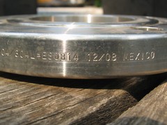 One 3&Prime; Flange 4-Hole (304 Stainless Steel) 1-1/4&Prime; Thick, 7.5&Prime; OD, 3.5&Prime; ID,Cl-150