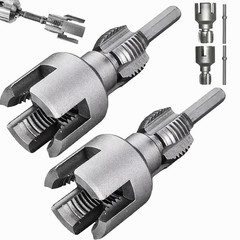 2pcs Integrated Internal & External Pipe Threading-Tool,PVC Pipe Threader Kit