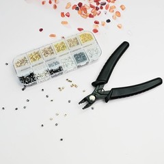 2200 Crimp Beads for Jewelry Crafting &ndash; 4 Colors & 3 Sizes &ndash; Bracelet Making Kit