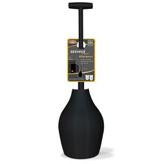 Korky BeehiveMAX Hideaway &ndash; Heavy Duty Toilet Plunger with Holder in Black