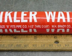 Brady 41623 Pipe Marker Size B Pipe OD 1-1/2&Prime; Thru 2-3/8&Prime; Sprinkler Water Lot 14