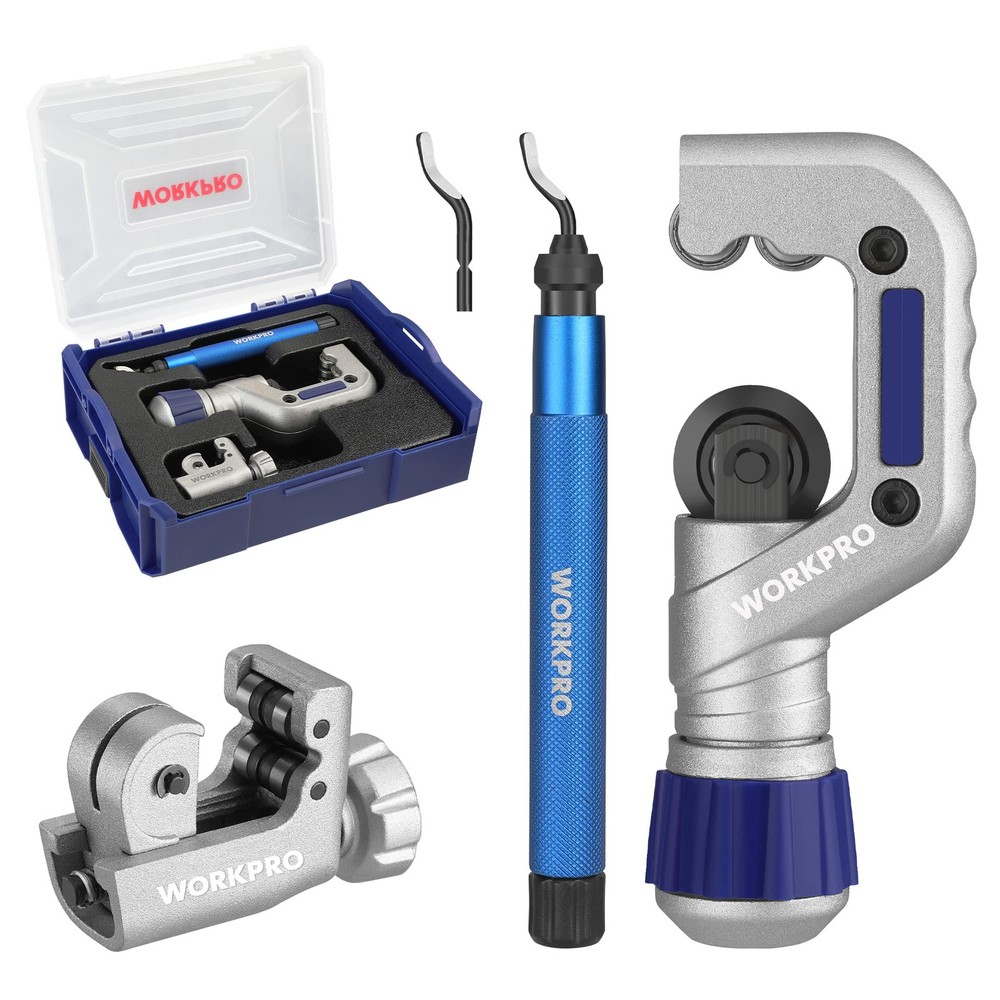 WORKPRO 3 Pieces Tubing Cutter Set &ndash; Pipe with 1/8&rdquo;-1-1/4&rdquo; Cutting&hellip;