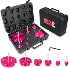 6 Piece Plastic Pipe Fitting Reamer Kit for 1/2&Prime; Drill, Includes 0.75&Prime;, 1&Prime;, 1.5&Prime;