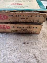 Vintage REED Mfg. Co. Pipe Threader Set with Dies (LARGE LOT)