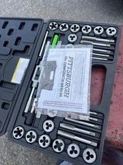 PITTSBURGH 40pc. Carbon Steel SAE Tap and Die Set with Case &ndash; Model #62831