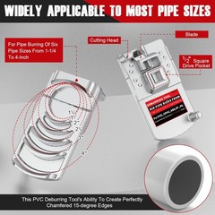 Deburring Tool for PVC Pipe, Plumbing Tools, Professional Plastic Pipe Deburring