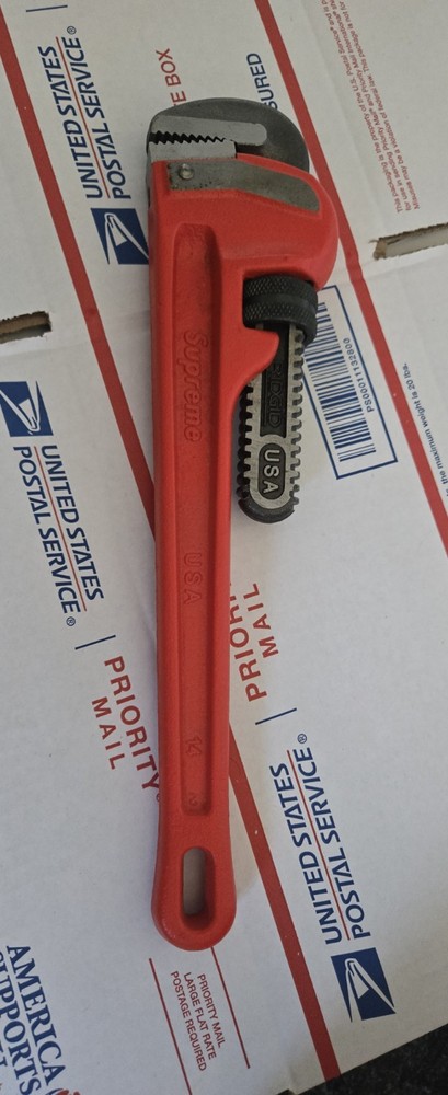 Supreme Ridgid Pipe Wrench Red OS F/W 20