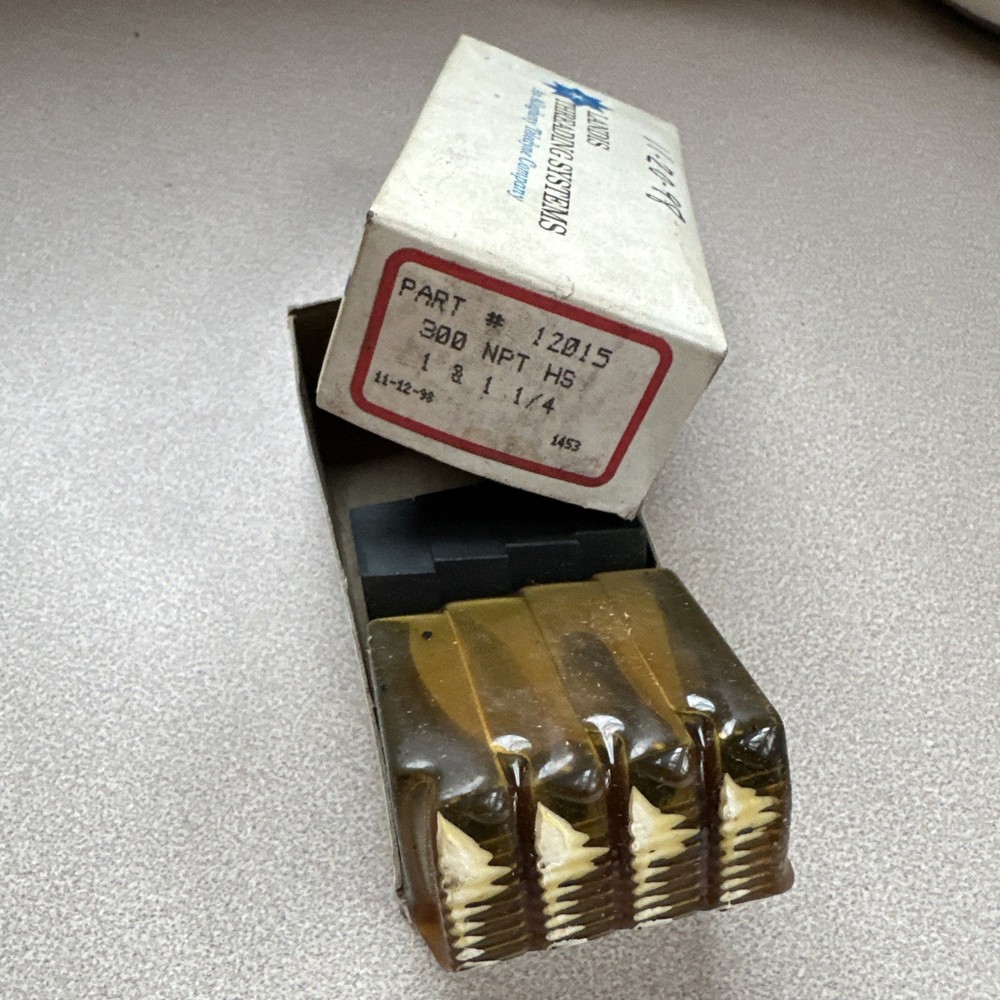NEW Set 1 to 4 Landis Oster Dies 300 NPT HS 1 & 1 1/4 12015