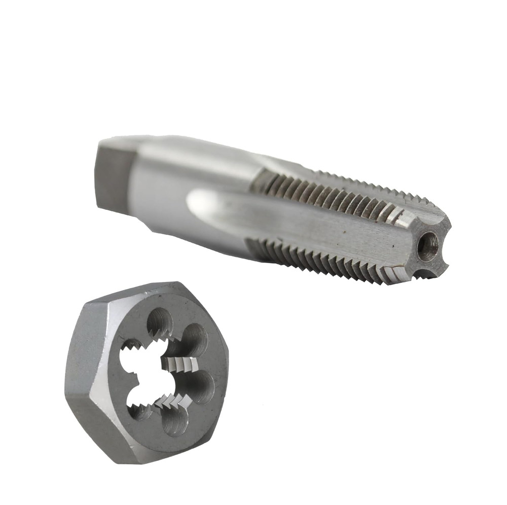 3/8&Prime; NPT Pipe Tap and Die Kit, Carbon Steel Pipe Tap and Pipe Die &ndash; Hex Shape, P