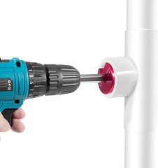 1-1/2 Inch PVC Pipe Reamer &ndash; Aluminum Head, PVC Pipe Tool Fits 1/2-Inch Drills