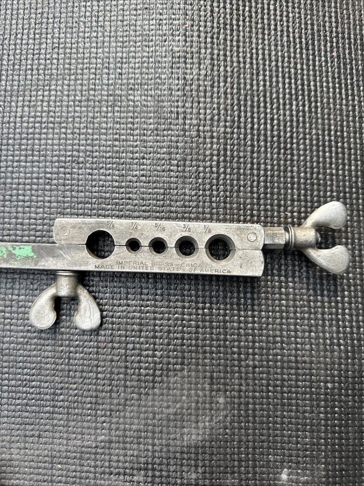 Vintage Imperial Brass Chicago Flaring Tool 195-FS 5/8 1/4 5/16 3/8 1/2 USA