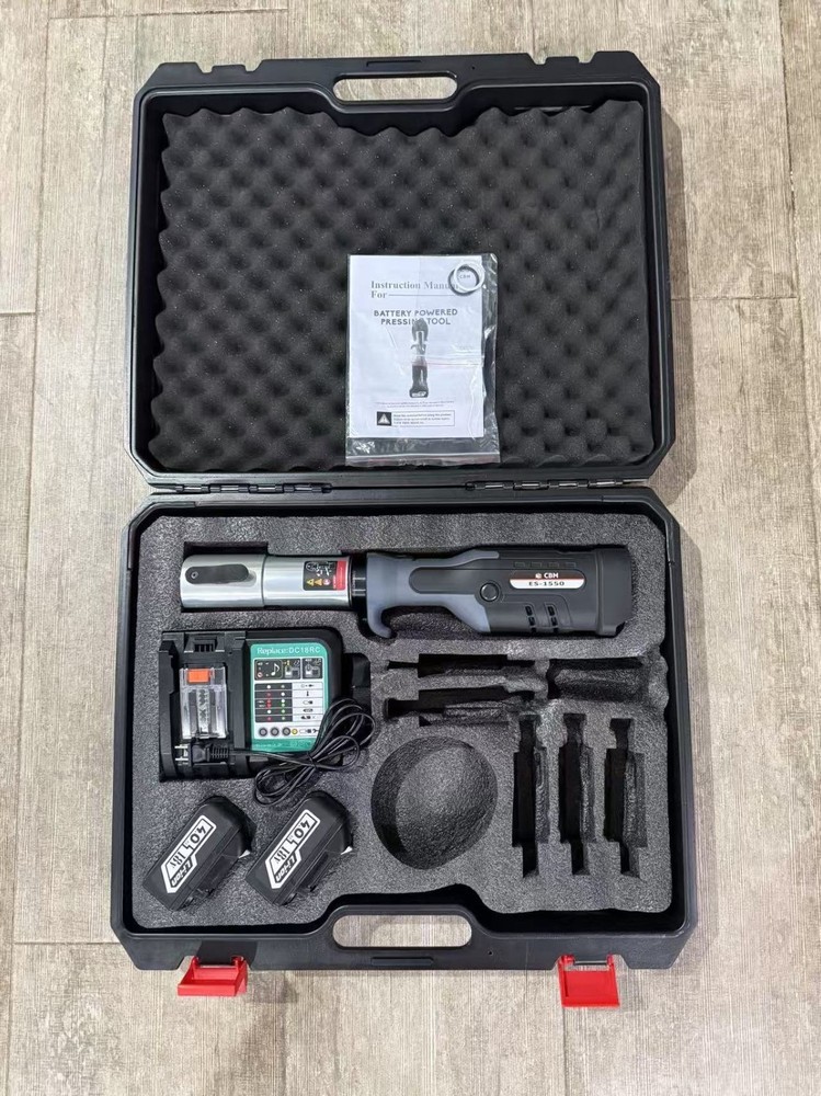 ES-1550 Cordless Hydraulic Pipe Crimping Tool 18V Rechargeable &ndash; Tool Only