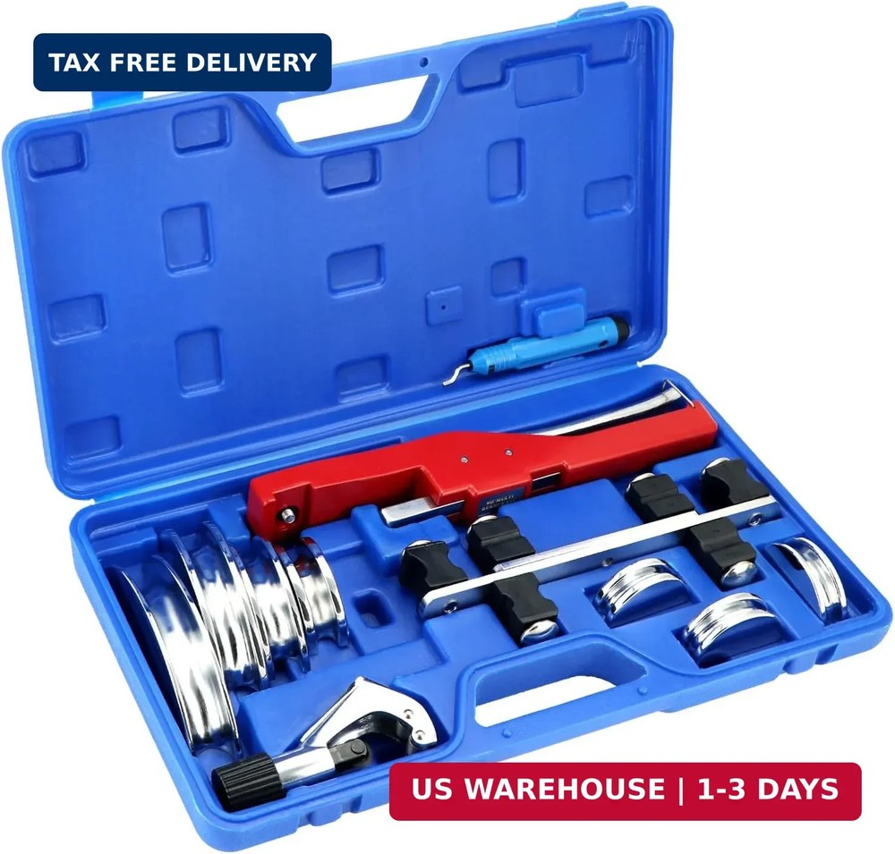 QWORK Tube Bender Kit 1/4-7/8 in &ndash; For Soft Copper & Aluminum Pipes in HVAC, Ref
