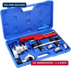 QWORK Tube Bender Kit 1/4-7/8 in &ndash; For Soft Copper & Aluminum Pipes in HVAC, Ref
