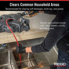 K9-12 Flexshaft Wall-To-Wall Drain Cleaner, 1/4 In. X 30 Ft. Cleans 1-1/4 In. to