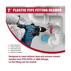 8-Piece PVC Pipe Reamer Kit with 1/2 Shank