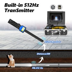 9&Prime; 40m 1000TVL Sewer Camera 512hz DVR Pipe Inspection Video Camera Meter Counter