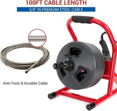 🔥Drain Cleaner Machine 50Ft x 5/16 Inch, Electric Drain Auger with Foot Switch,
