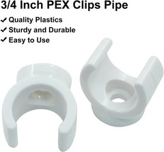 30 Pcs 3/4 Inch PEX Pipe Clamps PVC Pipe Holder Mounting Brackets Plastic Whi&hellip;
