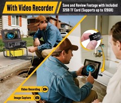 Drain Sewer Inspection Camera 512hz Pipe Inspection Camera Self Leveling 30M
